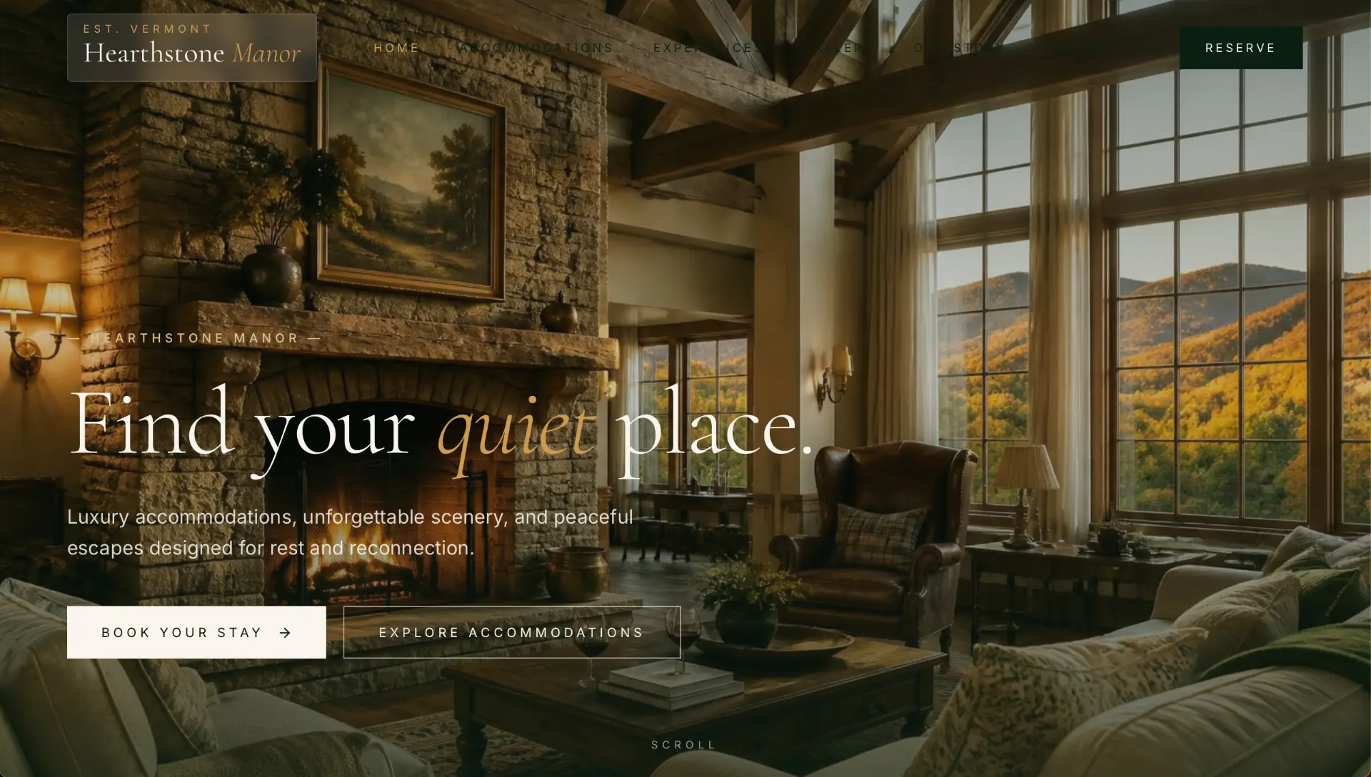 Whispering Pines website homepage